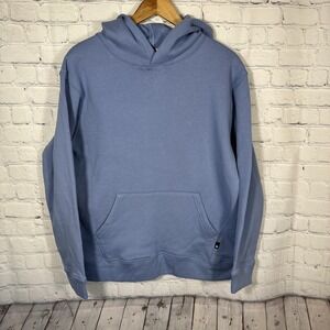 American Giant Pullover Hoodie Womens Medium Blue Cotton Made in USA